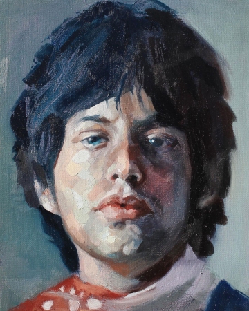 Portrait of young Mick Jagger