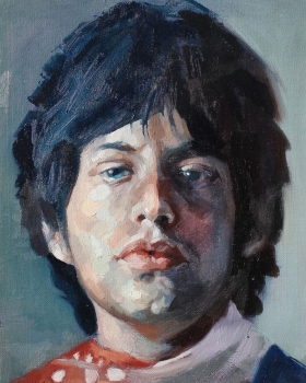 Portrait of young Mick Jagger